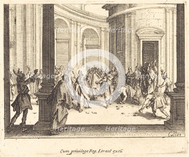 Stoning of Jesus, 1635. Creator: Jacques Callot.