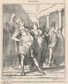 Mr. et Mme Prudhomme prenant un ..., 19th century. Creator: Honore Daumier.