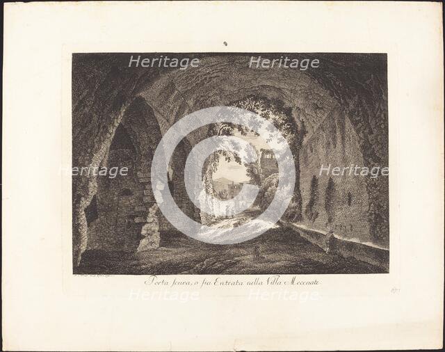 Porta scura o sia entrata nella villa Mecenate, 1794. Creator: Albert Christoph Dies.