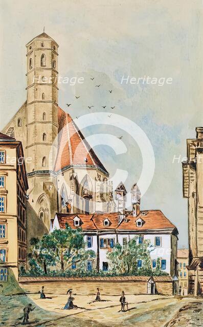 The Minorite Church in Vienna, undated. (c1870s) Creator: Emil Hutter.