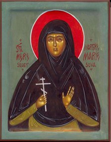 Saint Mother Maria, 20th century. Artist: Russian icon  