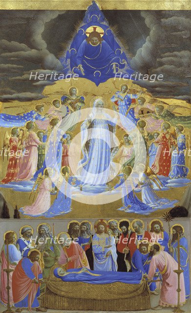 Death and Assumption of the Virgin, ca 1432. Artist: Angelico, Fra Giovanni, da Fiesole (ca. 1400-1455)