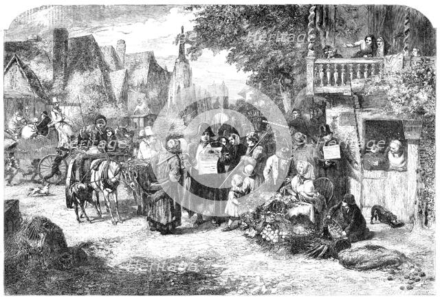 "Market-Day" - painted by G. B. O'Neil - from the Exhibition of the Royal Academy, 1856.  Creator: Henry Duff Linton.