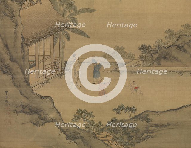 Idly Watching Children Catch Willow Flowers, Early16th cen. Creator: Zhou Chen, (Chou Ch'en) (ca. 1460-after 1535).