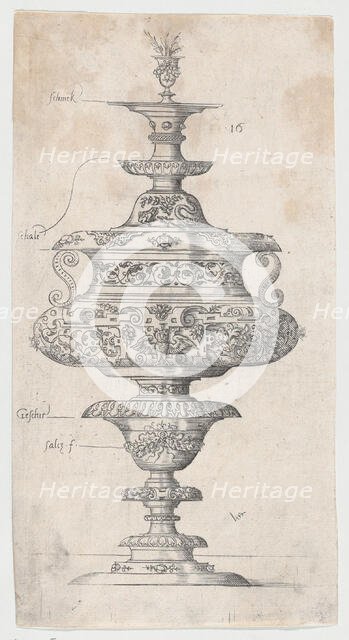 Covered Goblet With Owl,.n.d., n.d.. Creator: Virgil Solis.