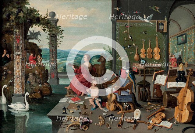 The Allegory of Hearing. Artist: Brueghel, Jan, the Younger (1601-1678)