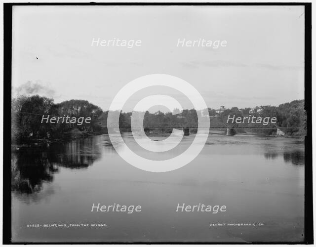 Beloit, Wis. from the bridge, between 1880 and 1899. Creator: Unknown.