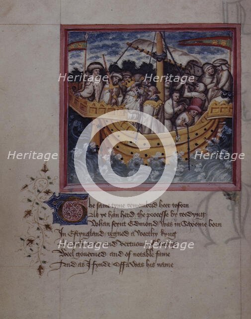 King Offa sails to Saxony, c1434-c1444. Creator: Unknown.