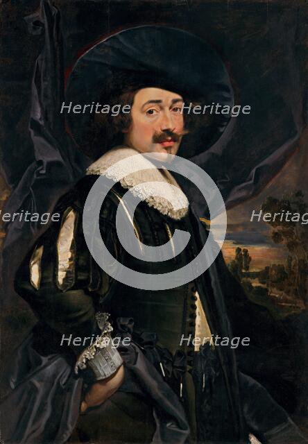 Portrait of a Man in a Wide-Brimmed Hat, early 1630s. Creator: Jan Cossiers.