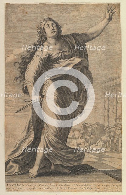 Lucrèce, 1647. Creators: Gilles Rousselet, Abraham Bosse.