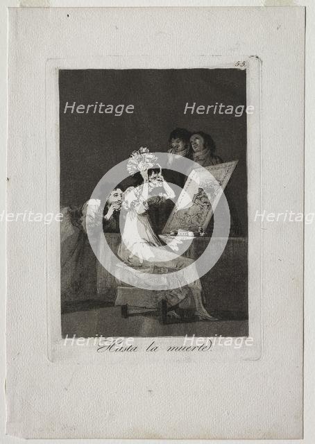 Caprichos: Until Death, 1799. Creator: Francisco de Goya (Spanish, 1746-1828).