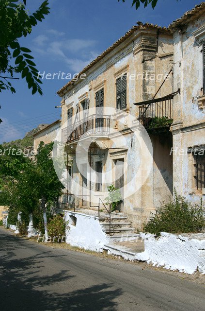 Street, Assos, Kefalonia, Greece.