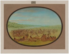 Ball-Play of the Women - Sioux, 1861/1869. Creator: George Catlin.