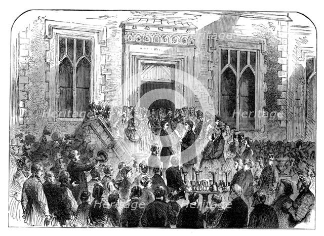 Tenants of the Earl of Bandon presenting a gift to his son, Lord Bernard, 1871. Creator: Unknown.