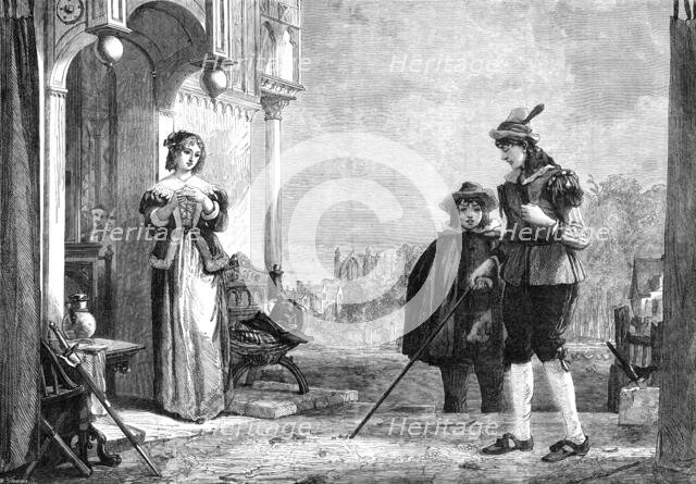 "Master Slender and Anne Page", by Sir Augustus W. Callcott, R.A.,...South Kensington Museum, 1864. Creator: W Thomas.