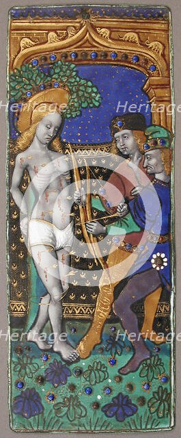 Triptych Panel with Saint Sebastian, French, 15th-16th century. Creator: Unknown.