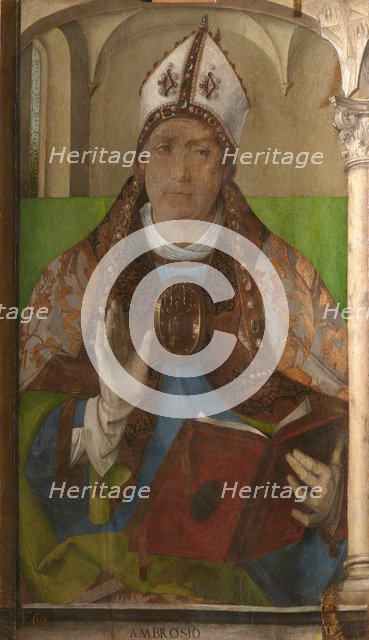 Saint Ambrose, Archbishop of Milan.