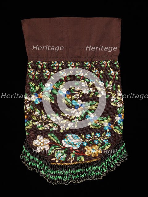 Evening pouch, American, third quarter 19th century. Creator: Unknown.