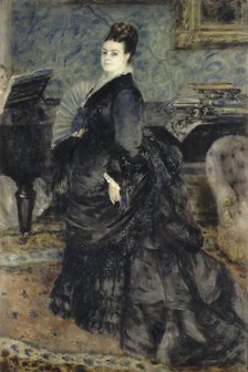 Portrait of a Woman, called of Mme Georges Hartmann, c. 1874. Artist: Renoir, Pierre Auguste (1841-1919)