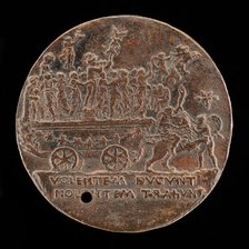 Triumphal Car with Mercury and the Muses [reverse], c. 1480. Creator: Bertoldo di Giovanni.