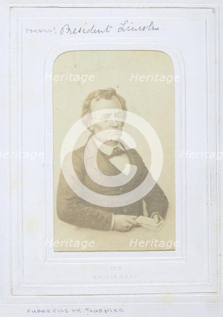 Untitled [Abraham Lincoln?], 1860-69.  Creators: Henri Alexis Omer Tournier, Charles Paul Furne.