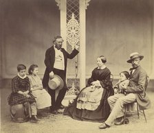 [Group Portrait of Six People], 1850s-60s. Creator: Franz Antoine.
