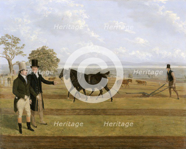 'Sir Charles Morgan, (1760-1846) at the Castleton ploughing competition', 1845. Artist: James Flewitt Mullock