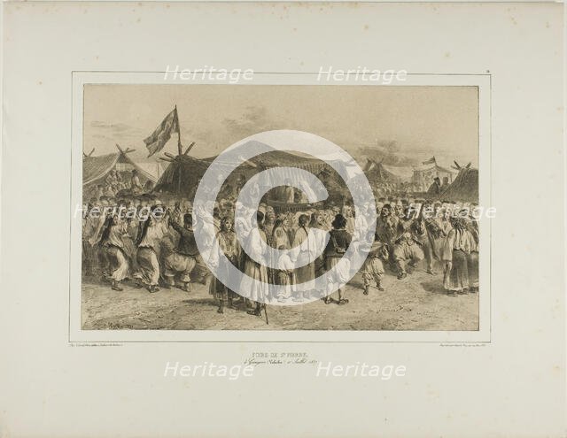 St. Pierre fair, Giourjevo, Wallachia, July 11, 1837, 1839. Creator: Auguste Raffet.