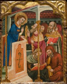 Saint Stephen's Dispute with the Jews, ca 1350. Artist: Ferrer and Arnau Bassa, (Circle) (active 1340-1360)