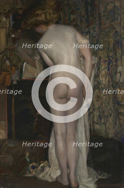 The Mirror, 1905. Creator: Emile Vloors.