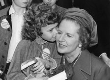 Margaret Thatcher gets a kiss at the Nation's Bravest Children's Awards, 18th December 1980. Artist: Unknown