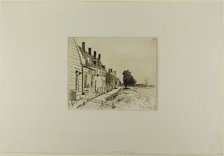 Houses Along the Canal, from Cahier de six eaux-fortes, vues de Hollande, 1862. Creator: Johan Barthold Jongkind.