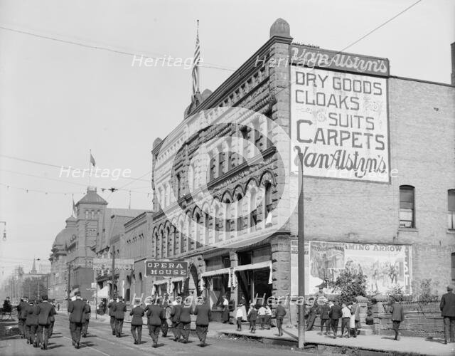 Washington Street, showing opera house, Marquette, Mich., between 1900 and 1910. Creator: Unknown.