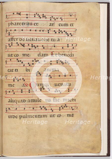 Leaf 8 from an antiphonal fragment, c. 1275. Creator: Unknown.