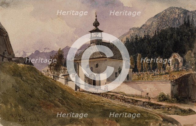 Graveyard in Ischl, 1838. Creator: Rudolf von Alt.