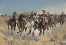Dismounted: The Fourth Troopers Moving The Led Horses, 1890. Creator: Frederic Remington.