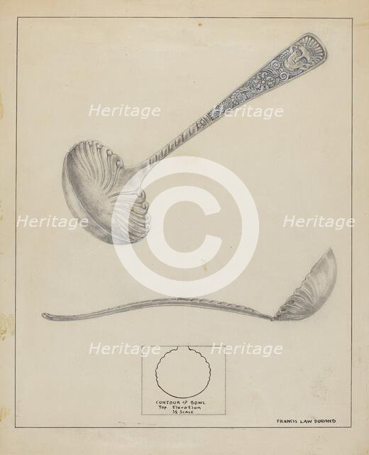 Silver Gravy Ladle, 1935/1942. Creator: Francis Law Durand.