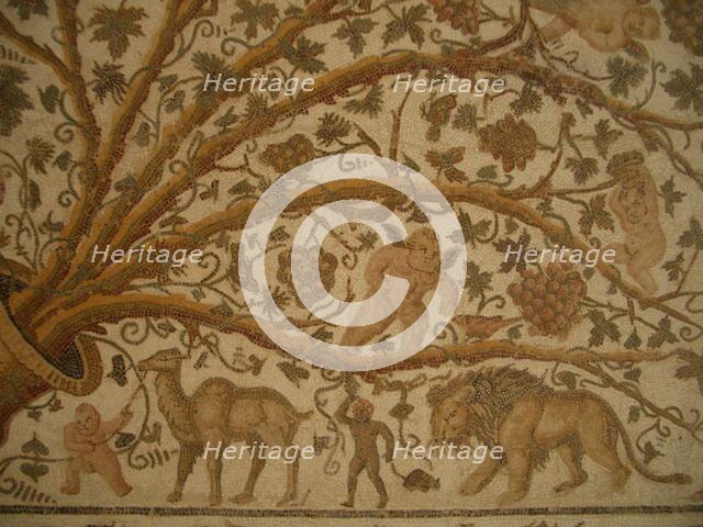 Mosaic, El Jem Museum, El Djem, Tunisia, 2009. Creator: Amanda Waite.