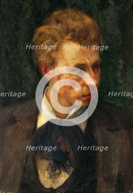 Portrait of the artist R. Boehm, 1897. Creator: Milos Jiránek.