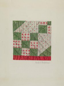 Calico Quilt (Patchwork), c. 1942. Creator: Renee A. Monfalcone.