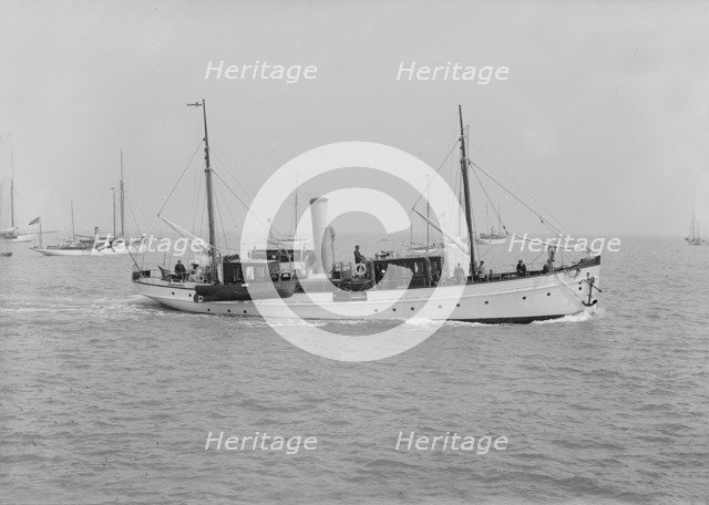 The steam yacht 'Chimaera', 1914. Creator: Kirk & Sons of Cowes.