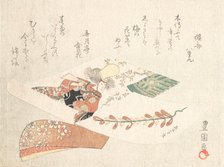 Print of a Kabuki Dancer from the Maiden of the Dojoji Temple (Musume Dojoji) , ca. 1810s. Creator: Utagawa Toyokuni I.