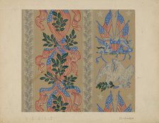 Wall Paper and Border, c. 1937. Creator: Sidney Liswood.