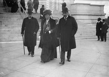J. Pierpont Morgan Jr., right, with Father And Mrs. Herbert Satterlee, 1912. Creator: Harris & Ewing.