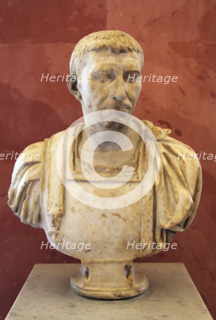 Bust of a Roman, supposedly Domitius Corbulo, first half of 1st century BC. Artist: Unknown