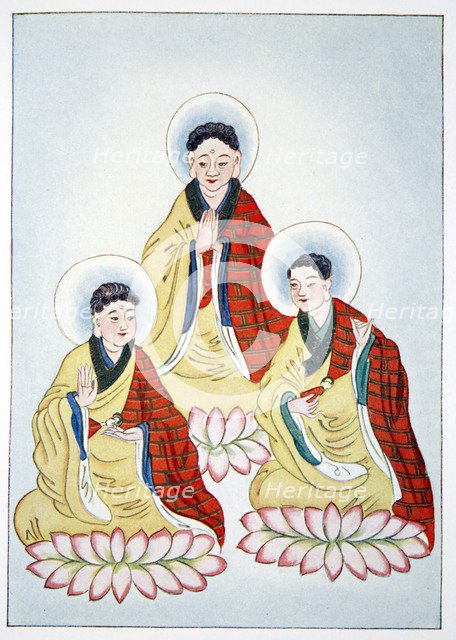 The Buddhist Triad, 1922. Artist: Unknown