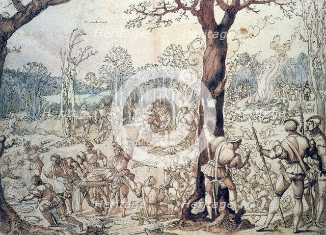 'The Hunting Party', 16th century.  Artist: Bernaert van Orley