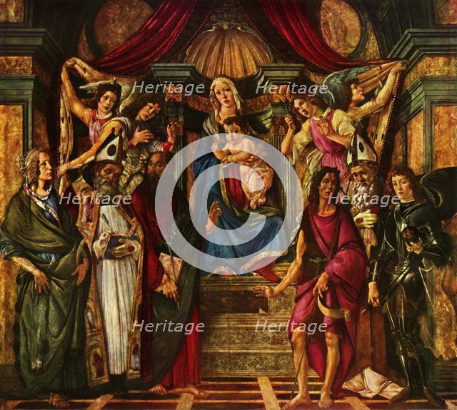 'Madonna Enthroned with Six Saints, 1483, (1937). Creator: Sandro Botticelli.