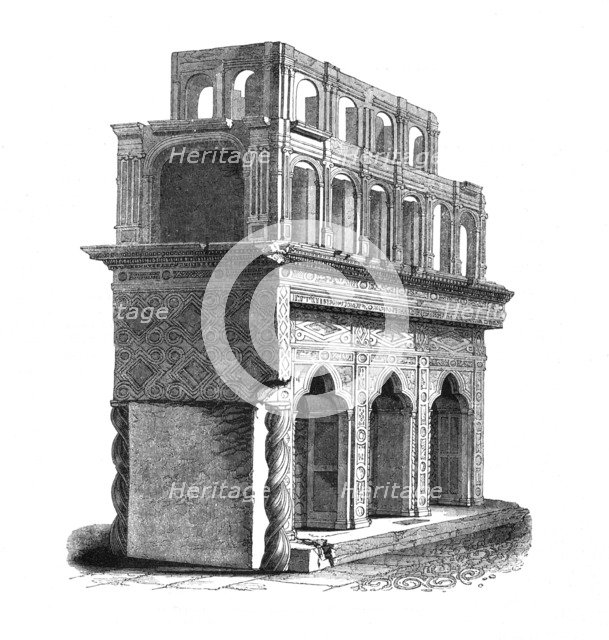 'Remains of the Shrine of Edward the Confessor, Westminster Abbey', 1845. Artist: Unknown.