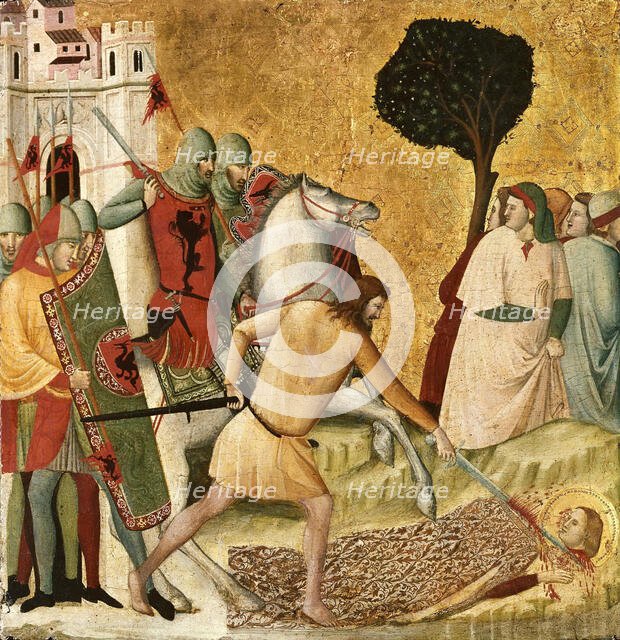The Martyrdom of Saint Columba (Scenes from the Life of Saint Columba), 1345-1350. Creator: Baronzio, Giovanni (?-before 1362).